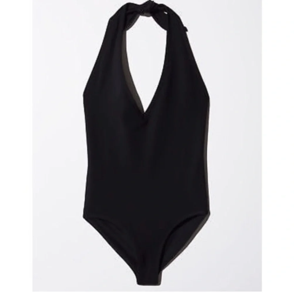 Wilfred Le Fou Black swimwear Halter One Piece. Size XS